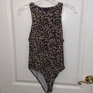 Zara Cheetah Print High Neck Bodysuit NWOT
